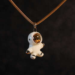 Floating Astronaut Necklace