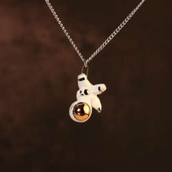 Floating Astronaut Necklace